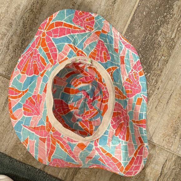 Barbara Gerwit Multicolor 100% Canvas Cotton Extra Wide Brim Sun Hat - Picture 4 of 8